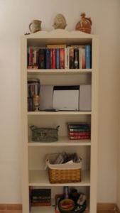 Bücherregal im Wohnzimmer